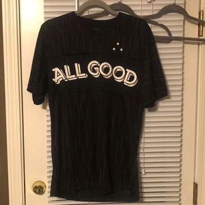 ALL GOOD BLK Rain. Athletic shirt.